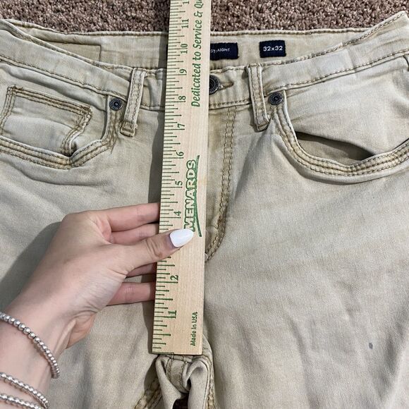BKE Jake Jeans Mens 32/32 Tan Khaki Slim Straight Cotton Stretch Preppy School - Picture 9 of 10